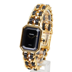 Chanel Première L Watch H0001 Quartz Black Dial Plated Leather Onyx Women's CHANEL — Good
