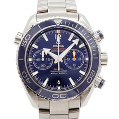 Omega Seamaster Planet Ocean Chrono 232.90.46.51.03.001 Blue Dial Men's Watch — Very Good