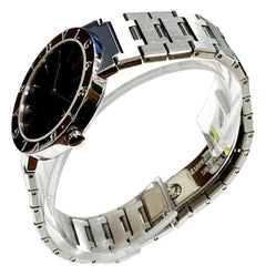 Bvlgari watch, total weight 78.8g, stainless steel, quartz movement, black dial, BB33SSD — Very Good