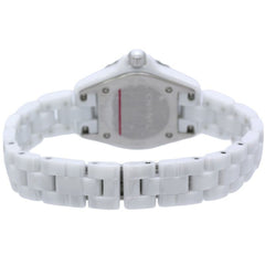 CHANEL J12 Diamond Bezel 8P H2572 Women's Watch White Ceramic x Stainless Steel 40445 — Good