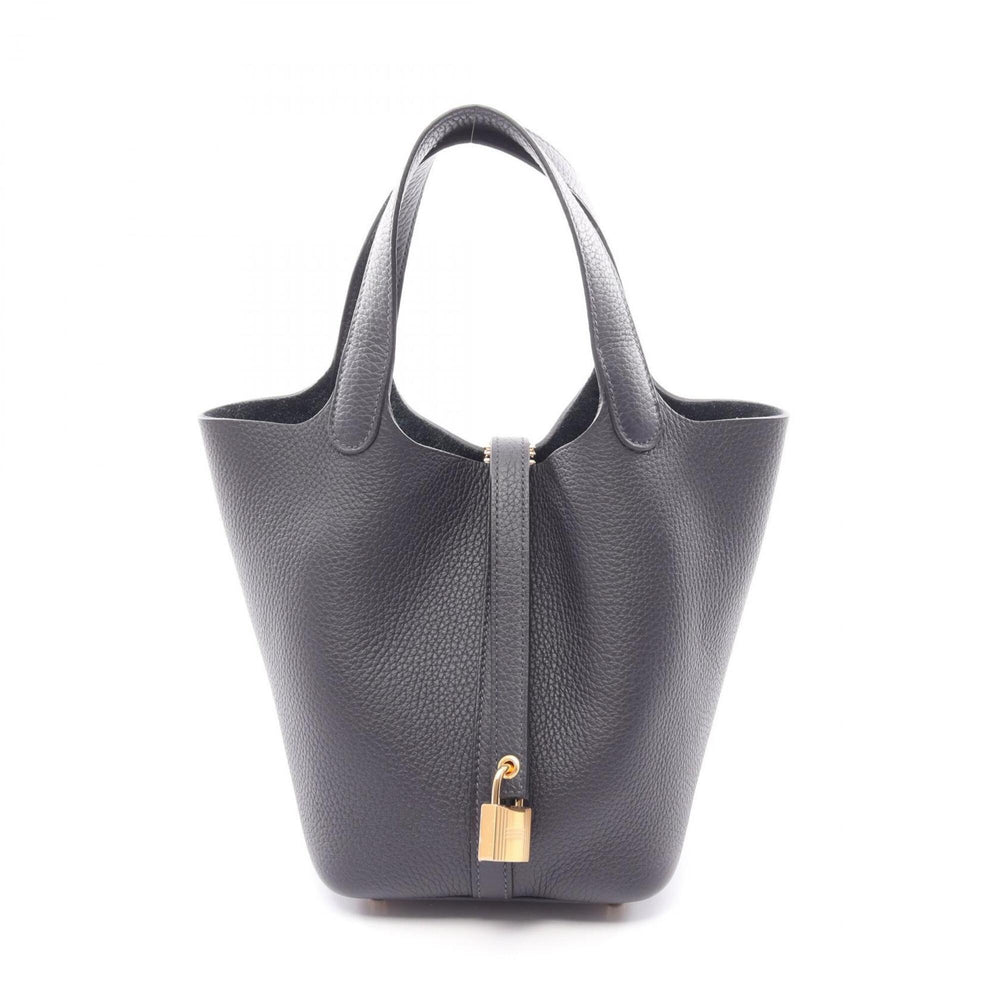 Hermes Picotin Lock PM Caban Handbag, made of Taurillon Clemence leather, women's, navy blue — New - Store Return