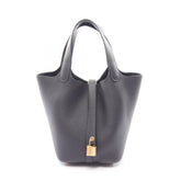 Hermes Picotin Lock PM Caban Handbag, made of Taurillon Clemence leather, women's, navy blue — New - Store Return