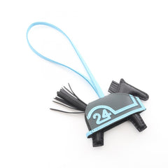 Hermes Rodeo Robeocool PM Charm Accessory Leather Agneau Milo Veau Swift Women's Black/Blue — New - Store Return