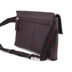 Fendi Zucca Bag, Waist Body Handbag, Leather, Bordeaux, 7VA280, Silver Hardware, Belt Bag — Like New