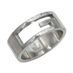 Gucci Branded Ring Silver G Cut 032661 09840 8106 ec-20394 Size 16 Ag 925 SILVER GUCCI — Like New