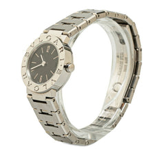 BVLGARI Watch BB23SS Quartz Black Dial Stainless Steel Women's — Good