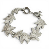 YVES SAINT LAURENT Rhodium-plated Heart Toggle Bracelet, Silver, Women's Accessory — Like New