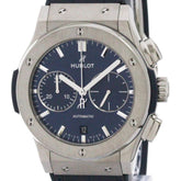 HUBLOT Classic Fusion Titanium Blue Mens Watch 521.NX.7170.LR Polished — Very Good