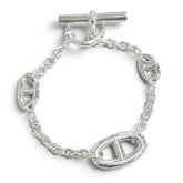 HERMES Chaine d'Ancre Farandole Bracelet, LG AG925 Silver, Made in France, 2024 Model, Weight: 25.7g, Women's — Like New