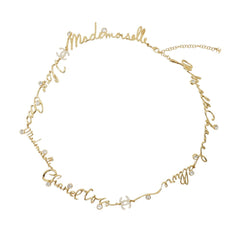 Chanel Necklace I LOVE COCO Coco Mark Rhinestone I24 S ABD430 CHANEL Long NECKLACE — Like New