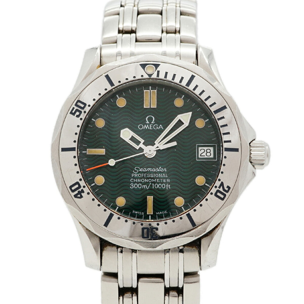Omega Seamaster 300 Jacques Mayol Limited Edition (3000 pieces) 2553.41 Green Dial Watch (Boys' Size) — Good