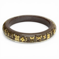 LOUIS VUITTON M65867 Bracelet Inclusion TPM Monogram Bangle Clear Brown Gold with Dust Bag Women's — Like New