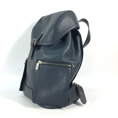LOUIS VUITTON M54960 Utah Canyon Backpack, Men's, Leather, Blue Marine, Navy — Like New