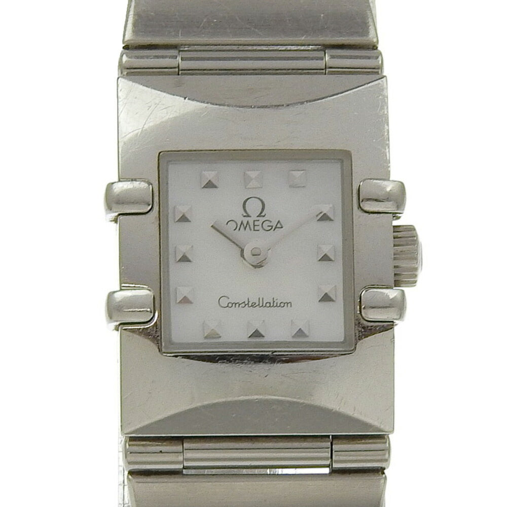 OMEGA Constellation Carree Watch 1531.71 Stainless Steel 1998 Quartz Analog Display White Shell Dial Women's — Good