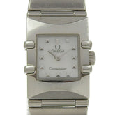 OMEGA Constellation Carree Watch 1531.71 Stainless Steel 1998 Quartz Analog Display White Shell Dial Women's — Good