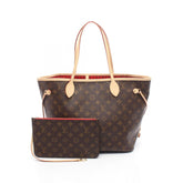 Louis Vuitton Neverfull MM Cerise Tote Bag Handbag, Coated Canvas Leather, Women's, Brown, M46987 — New - Store Return