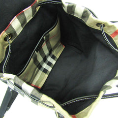 Burberry ENFILD 81231011 Women's Cotton Canvas,Leather Backpack Black,Brown — Like New