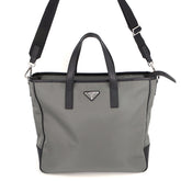 Prada Triangle Tote Bag Tessuto Saffiano Re-Nylon Nylon 2VG064 PRADA Black Handbag — Like New