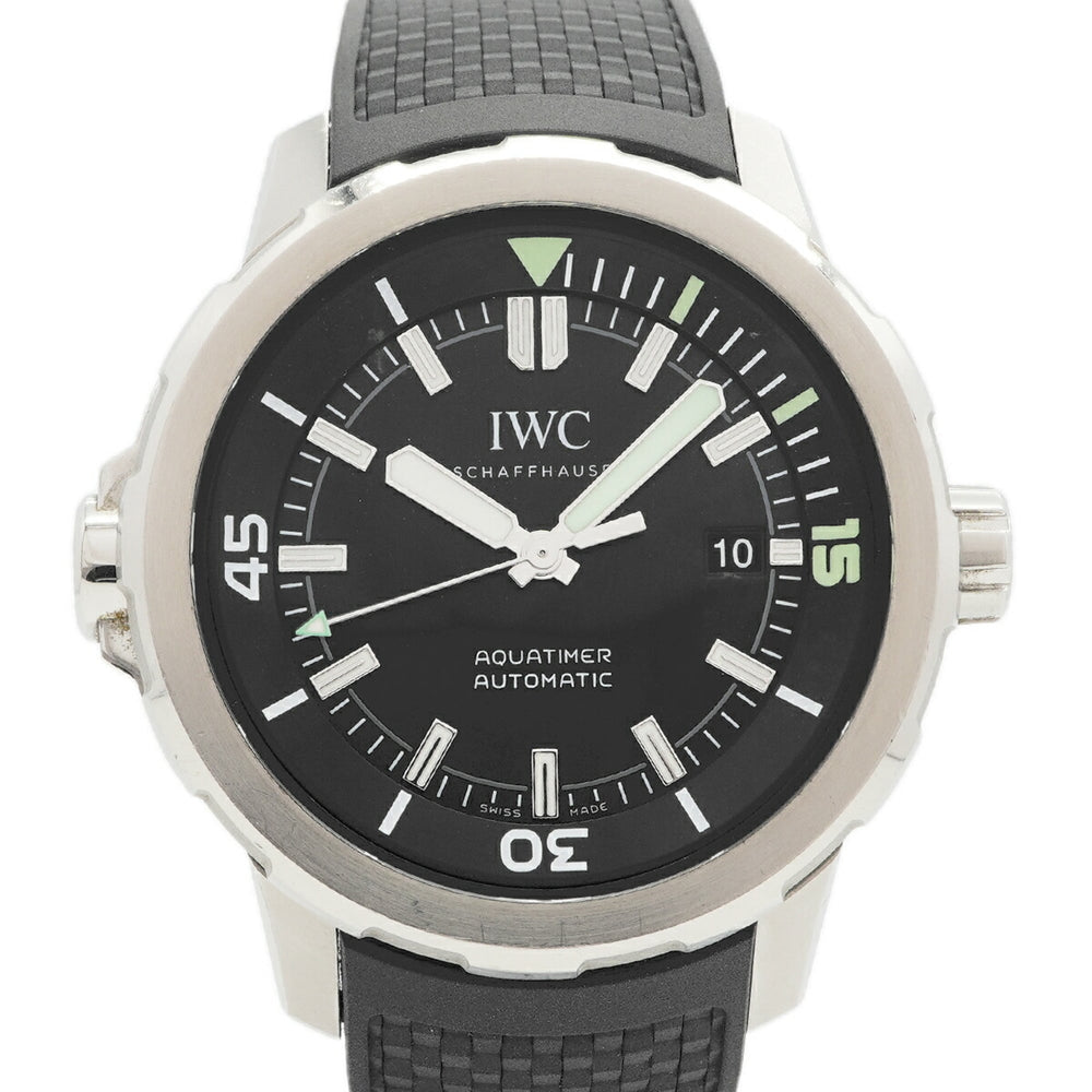 IWC Schaffhausen Aquatimer IW329002 Black Dial Men's Watch — Good