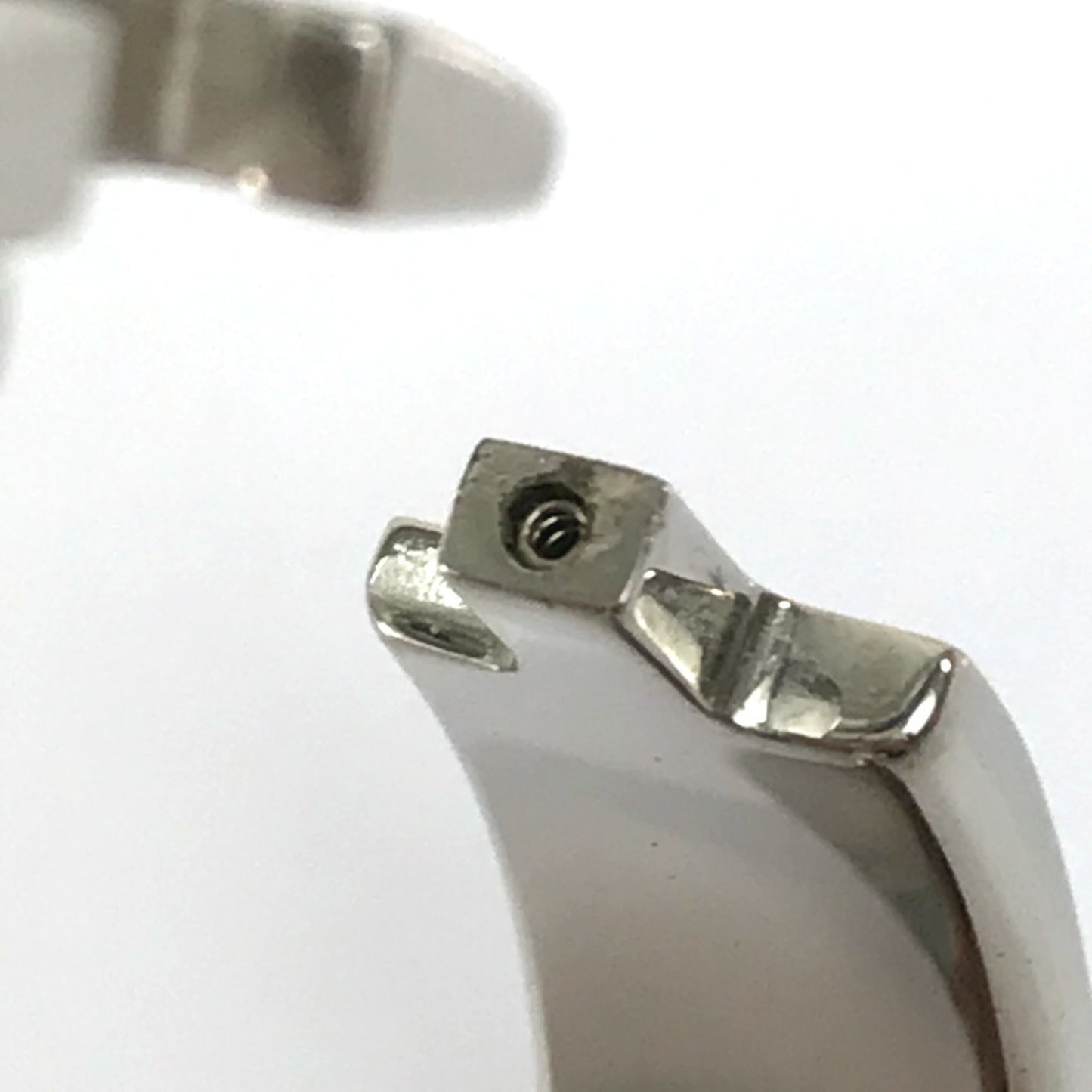 HERMES Click-Clack PM Bangle in Metal, Women's, Blue/Silver