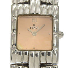 Fendi Olologi Women's Watch, 680L Stainless Steel, Quartz Movement, Analog Display, Pink Gold Dial — Good