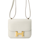 Hermes Mini Constance 3 Miroir Verso Mushroom Chai Chevre Mysore B stamp handbag women's HERMES — Like New