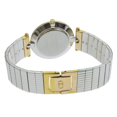 Christian Dior Watch 3026 Stainless Steel x Gold Plated Quartz Analog Display Black Dial Women's — Good
