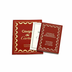 Cartier Santos Cougar LM W3500453 Boys' Watch, Date, Ivory, 18K Yellow Gold, Quartz Watch — Very Good