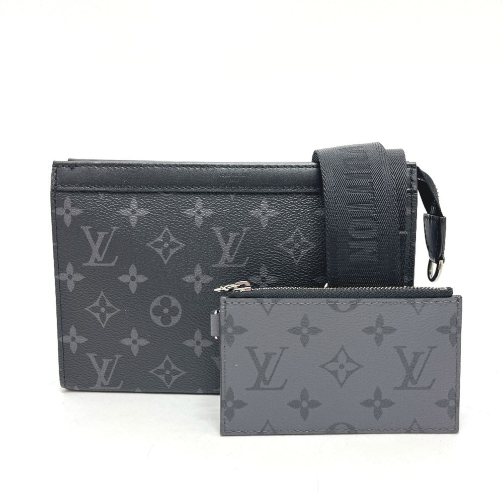 LOUIS VUITTON M81124 Gaston Wearable Wallet Bag Handbag Shoulder Monogram Eclipse Canvas Men's Black — New - Store Return