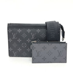 LOUIS VUITTON M81124 Gaston Wearable Wallet Bag Handbag Shoulder Monogram Eclipse Canvas Men's Black — New - Store Return