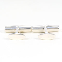 Gucci Bamboo Silver Cufflinks, Total Weight 20.3g, Jewelry — Like New