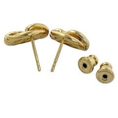 Fendi Women's Filo Stud Earrings, Gold — Like New