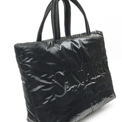 Saint Laurent Wide Puffer Tote Bag 756269, Nylon, Black — Like New