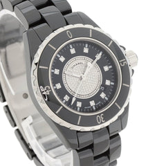 CHANEL H2122 J12 33mm Center Diamond Ceramic/Ceramic Women's Watch — Good