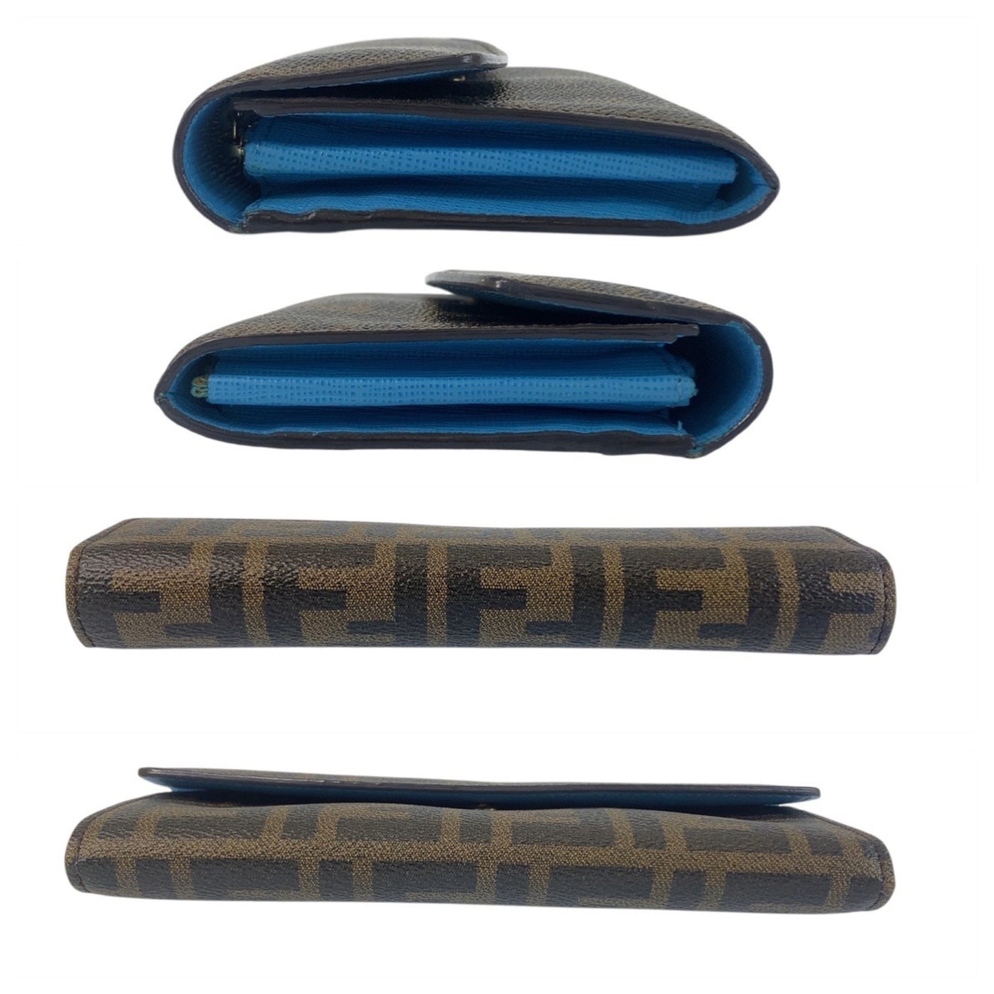 FENDI Zucca Brown with Gold Hardware 8M0340 Long Wallet for Women 506473