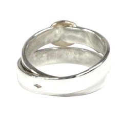 HERMES Vintage 925 750 Double True Ring, Combination Silver and Gold, Size 50, Weight 5.5g, Women's — Like New