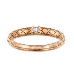 Gucci Diamantissima #8 Diamond Ring, 18K PG Pink Gold 750 — Like New