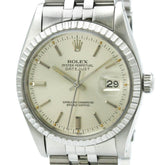 ROLEX Datejust 18K White Gold Steel Automatic Mens Watch 16030 Polished — Very Good