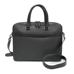 Salvatore Ferragamo FZ-24 0458 Men's Leather Briefcase,Handbag Black — Like New