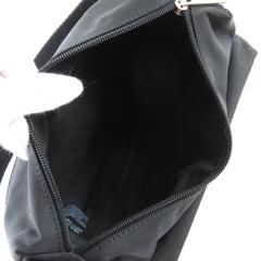 BALENCIAGA 787574 Explorer Nylon One-Shoulder Bag with Logo, Black, Made in Italy, Women's — Like New