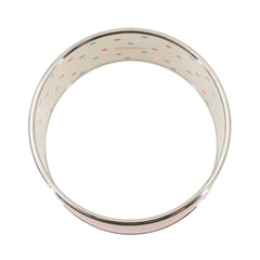 Hermes HERMES Email TGM Bangle Bracelet Orange Silver — New - Store Return