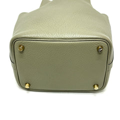 HERMES Picotin Lock PM Bag Handbag Taurillon Clemence Women's Sage Grey Like New — Like New