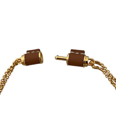 HERMES Charnière PM Necklace, Gold Color, Women's — Like New