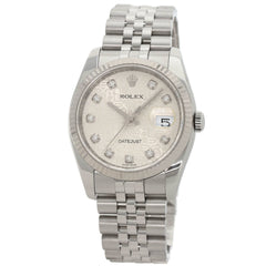 Rolex 116234G Datejust 10P Diamond Watch Stainless Steel SS K18WG Men's ROLEX — Good