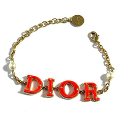 Christian Dior Dior Women's Logo Bracelet Orange — Like New
