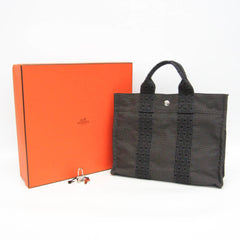 Hermes Her Line PM Women,Men Polyamide,Polyester Tote Bag Black,Gray — Like New