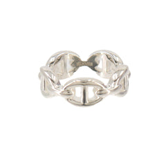 Hermes Chaine d'Ancre Enchainée PM #50 Ring, SV 925 Silver Ring — Like New