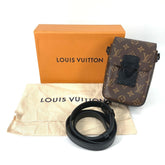 LOUIS VUITTON M81522 Monogram S-Lock Vertical Wearable Wallet Pochette Shoulder Bag Canvas Men's Maroon Brown L-240215-22 — New - Store Return
