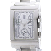 BVLGARI Rettangolo Stainless Steel Quartz Mens Watch RTC49S Polished — Very Good