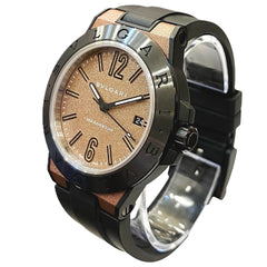 Bulgari Diagono Magnesium Watch, Total Weight 71g, Rubber Strap, Automatic Movement, Brown Dial, DG41SMC — Good
